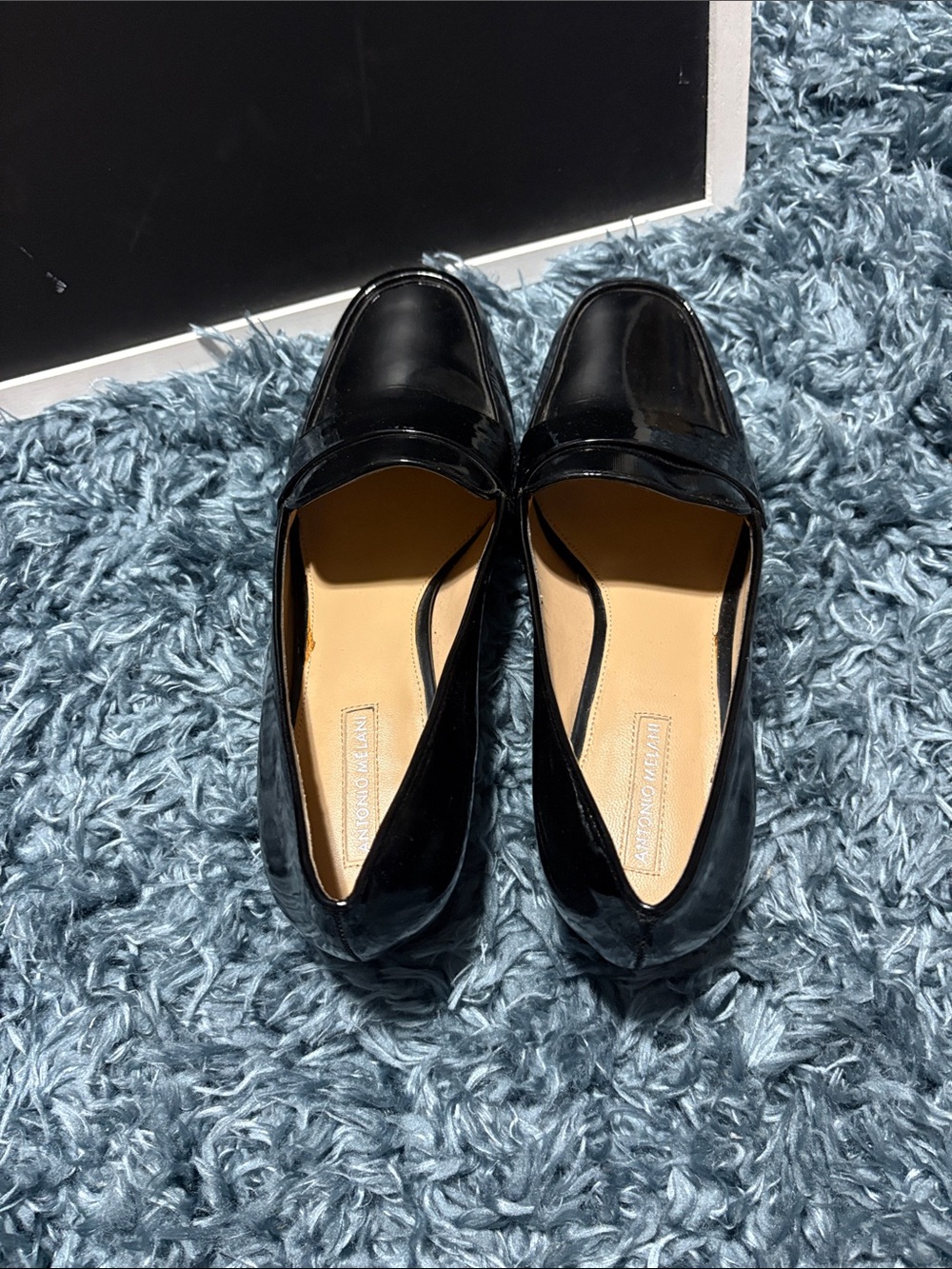 Black Patent Leather Loafers - Women's Dress Loafers - Picture 2 of 7